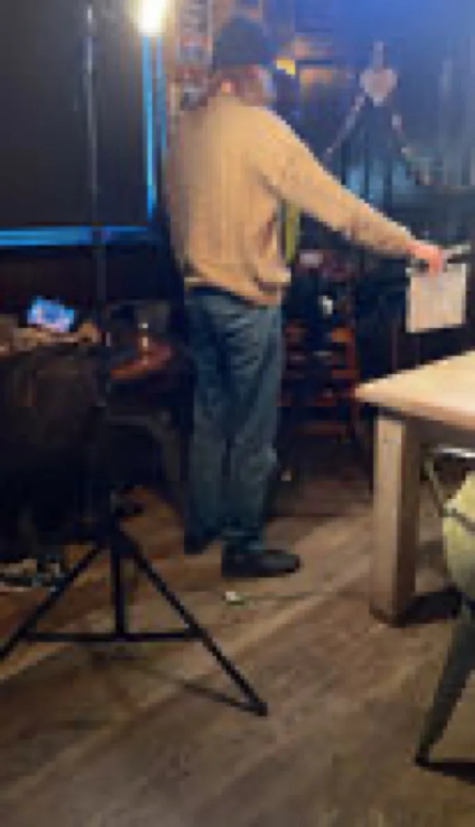Behind the scenes - costumed actor
